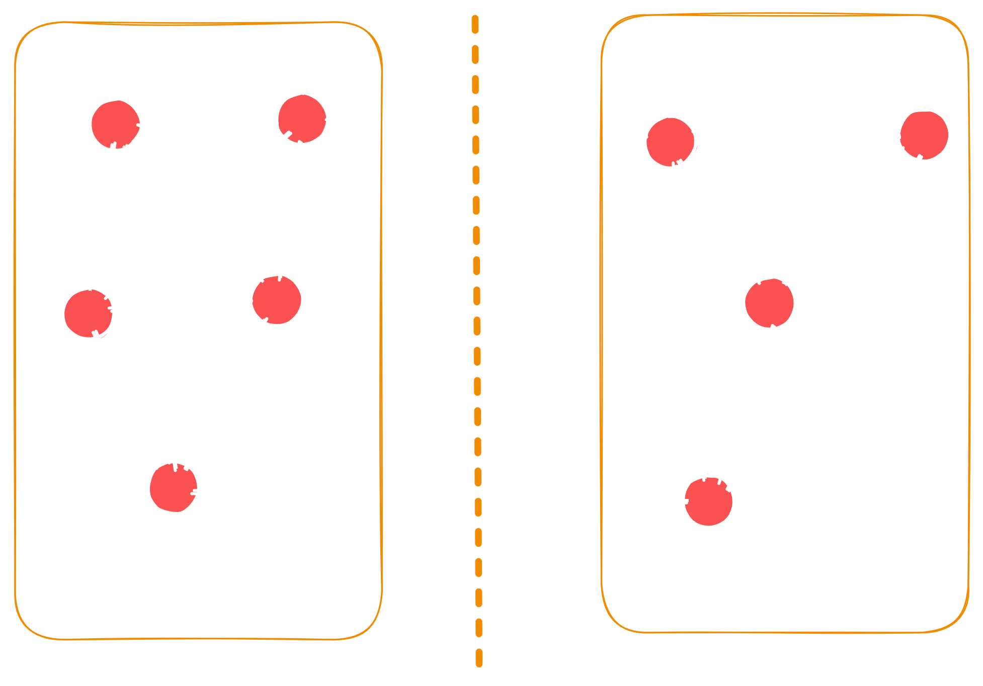 Example graph with a minimum-cut